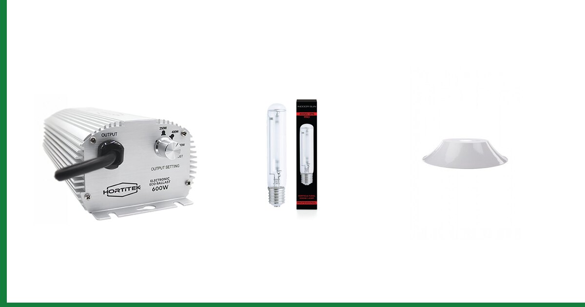 What is in an HID grow light kit: ballast, lamp, holder and reflector
